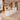 White and honey oak two-tier reception counter in the same office, 45-degree view