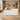 White and honey oak two-tier reception counter in an office, front view