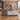 Salon Reception Desk 47-177 in Wide with Dual-Tone, Keyboard Tray & Lockable for Salon, office scene front view, camera angle 0 degrees