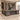 Front-left 45-degree view of walnut executive desk with matching wall cabinet