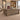L-Shaped Executive Desk 63 in Wide with Privacy Panel, Cable Management & Side Storage — 45 degree view in a commercial office