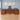 Modern Executive Desk with Solid Wood & File Drawers for Home Office in office environment, front camera view