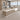 L-Shaped Reception Desk 71-79 in Wide for Office Lobby, office scene left front view, camera angle 45 degrees