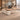 Modern Executive Desk 55-94 in Wide with Cable Management, Side Storage & Built-In Outlets — 45 degree view in a commercial office