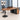 Round Office Desk with Built-In Outlets, Lockable & Solid Wood for Hom in office environment, oblique45 camera view