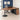 Round Office Desk with Built-In Outlets, Lockable & Solid Wood for Home Office in office environment, oblique45 camera view