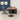 Round Office Desk with Built-In Outlets, Lockable & Solid Wood for Home Office in office environment, side camera view