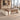 Modern Executive Desk with Curved, Built-In Outlets & Side Storage  — 45 degree view in a commercial office