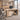Office Workstation Desk with Cable Management, Lockable & Solid Wood for Home Office, office scene left front view, camera angle 45 degrees