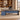L-Shaped Executive Desk with Side Storage & Privacy Pa in office environment, front camera view