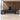 Black executive desk in office - front view