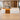 White and wood reception counter in an office, front view