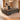 Dark walnut L-shaped executive desk in the same office, 45-degree view