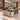 Champagne and graphite executive desk in the same office, 45-degree view
