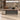 Champagne and graphite executive desk in an office, front view