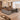 Modern Executive Desk with Curved & Cable Management for Home Office - furnished office 45-degree view
