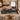 L-Shaped Executive Desk 79-87 in Wide with File Drawers for Home Office - furnished office front view