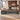 L-Shaped Executive Desk with Cable Management, Dual-Tone & LED Lighting for Home Office - furnished office front view