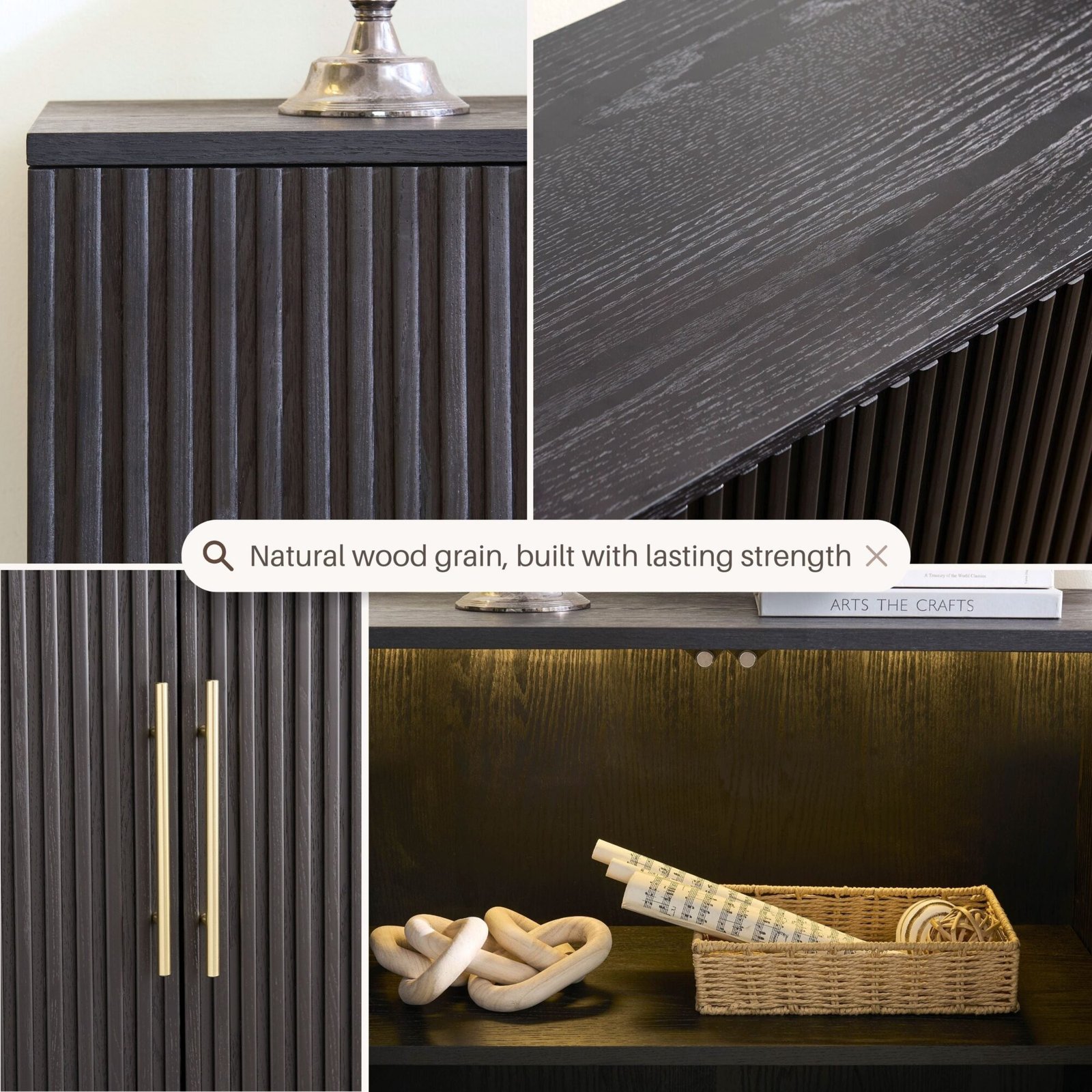 Holt 95″ Solid Oak Console(Set of 3)